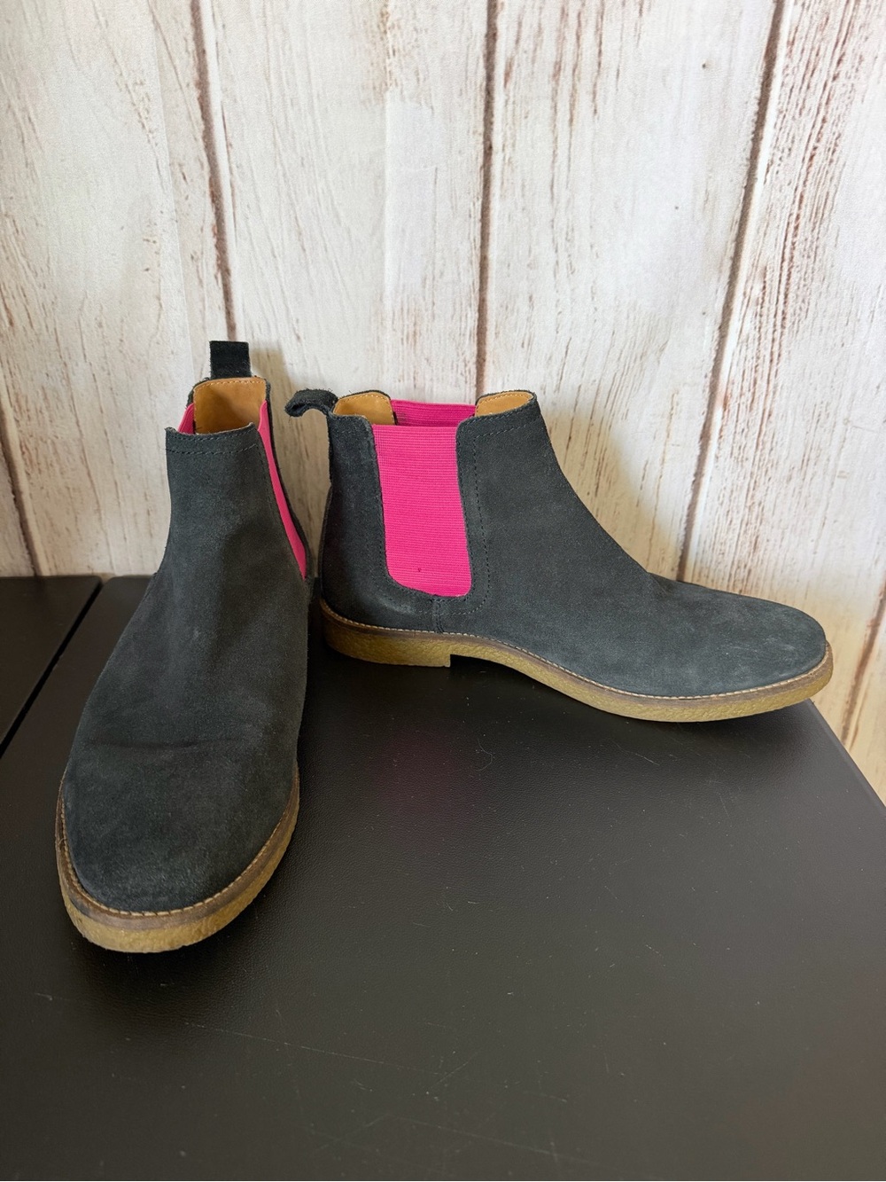 Base London Ferdinand Grey Suede Chelsea Boots in Size 42